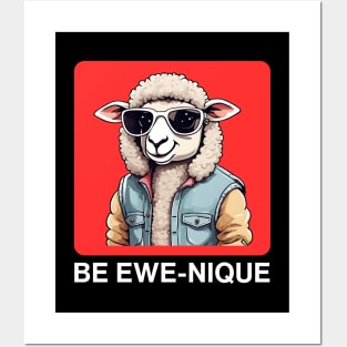 Be Ewe-Nique | Ewe Pun Posters and Art